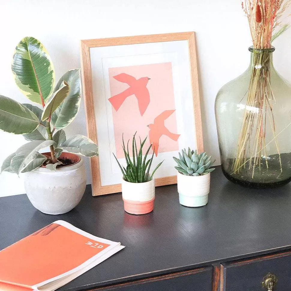 Cheap Aqua Mini Plant Pot Home Office