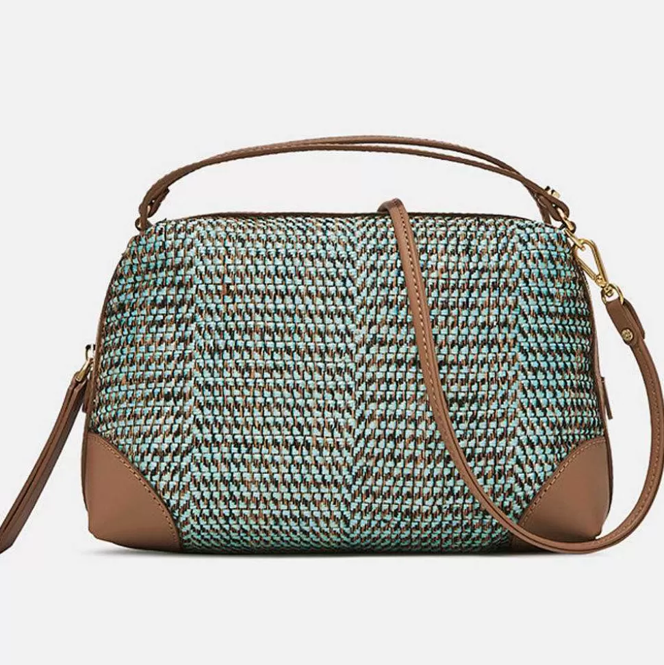 Sale Aqua Woven Large Alifa Bag Colourful Bags