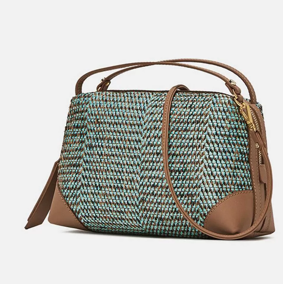 Discount Aqua Woven Large Alifa Bag Handbags