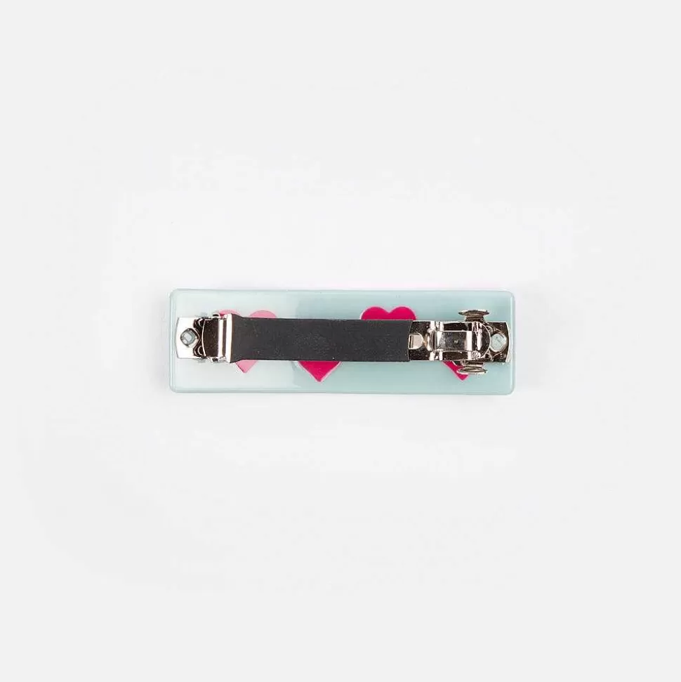 Shop Aqua/Pink 'Full Of Love' Hair Clip Hair Clips, Grips & Claws