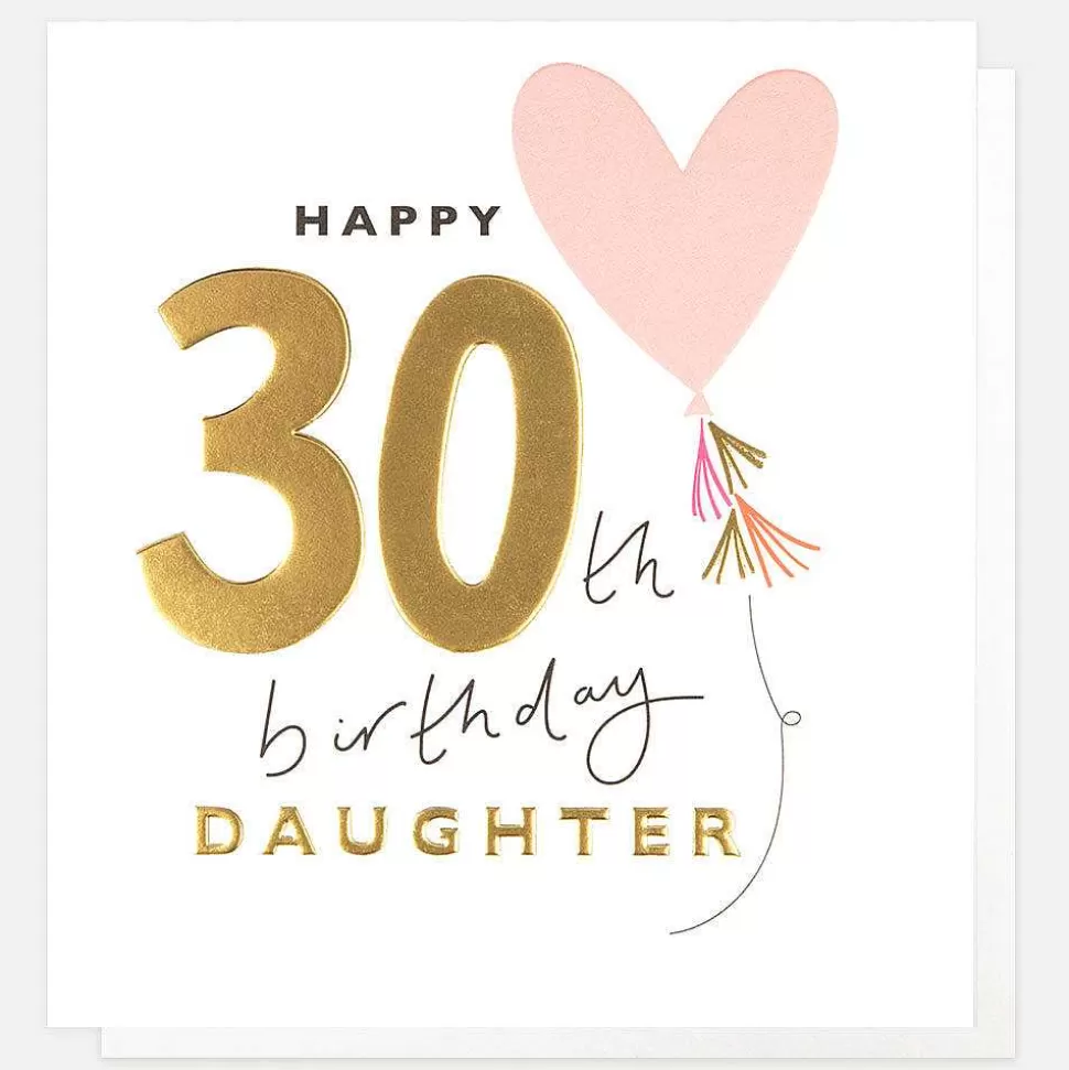 Clearance Balloon 30Th Birthday Card For Daughter By Age