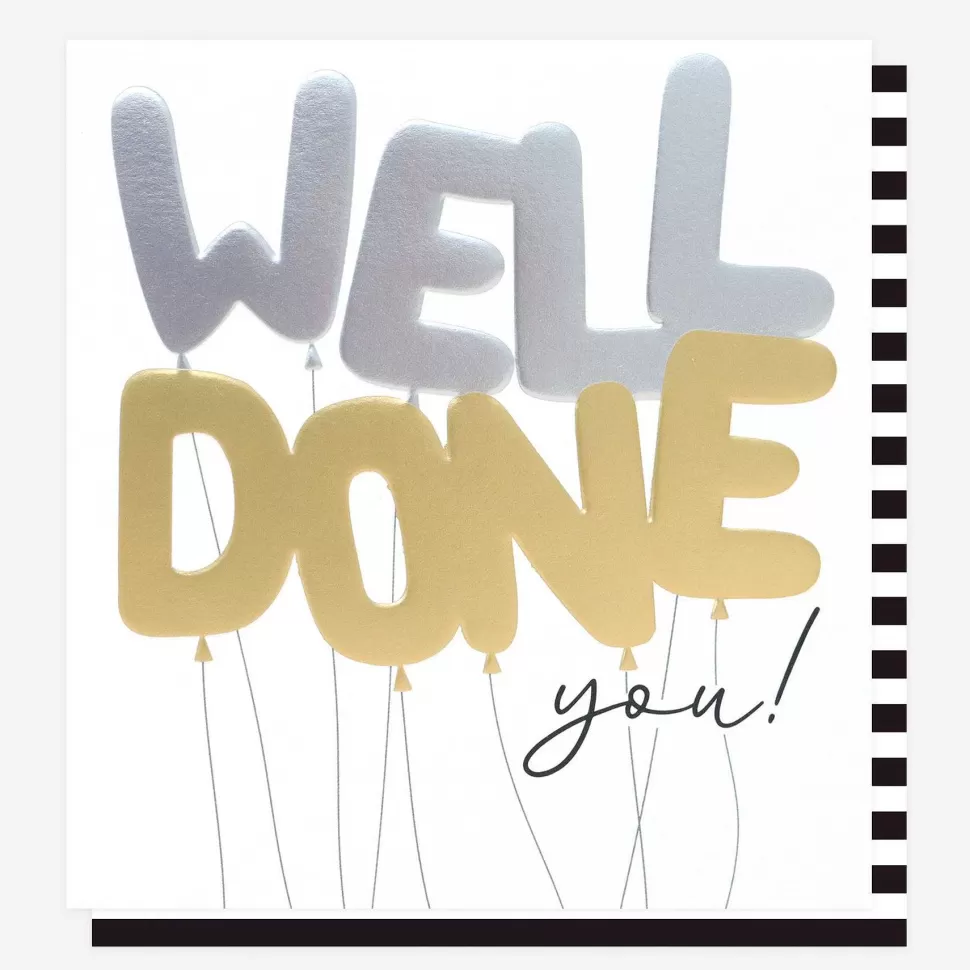 Clearance Balloons Well Done Card Congratulations Cards