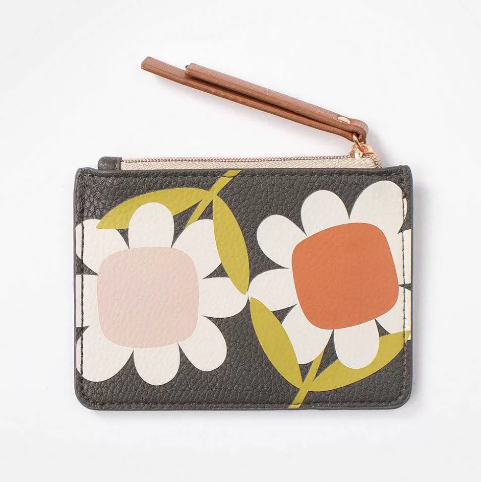 Sale Big Flower Short Patch Purse Card Holders