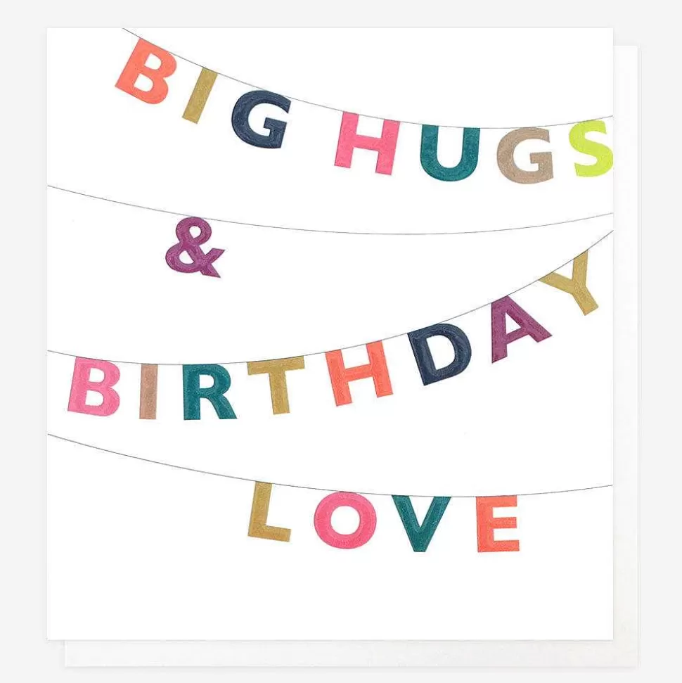 New Big Hugs & Love Bunting Birthday Card For Them