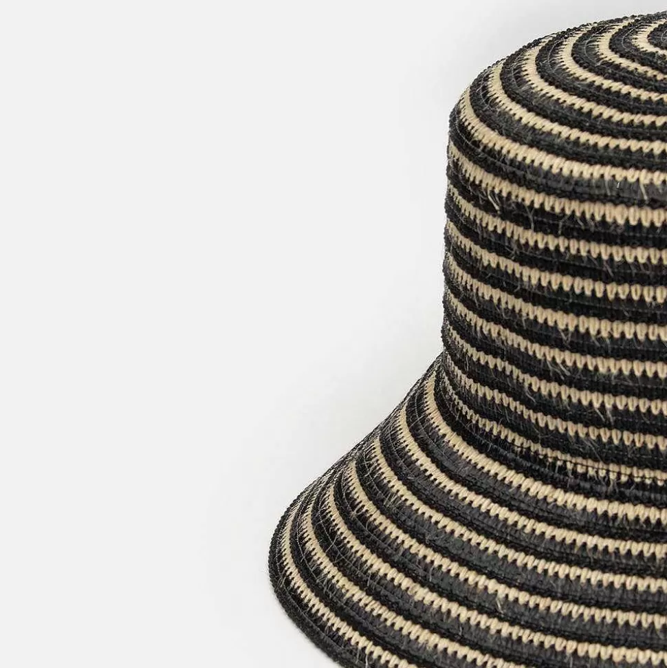 Best Black & Natural Straw Bucket Hat Hats & Caps