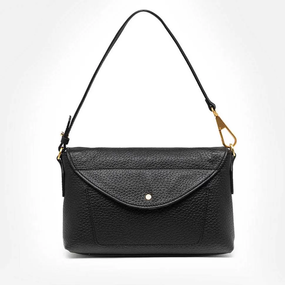 Cheap Black Leather Brooke Flap Bag Shoulder Bags