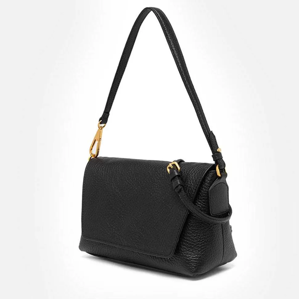 Cheap Black Leather Brooke Flap Bag Shoulder Bags