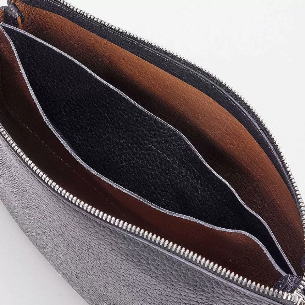 Clearance Black Leather Large Mia Bag Crossbody Bags