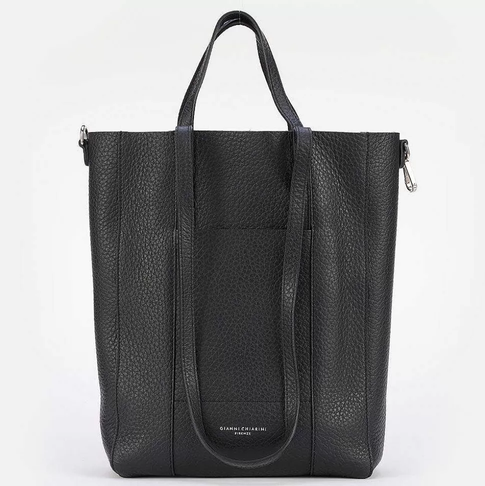 Shop Black Leather Tall Superlight Tote Bag Shoulder Bags