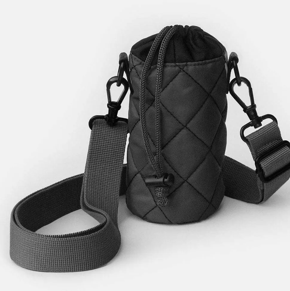 Discount Black Quilted Water Bottle Bag Drinkware