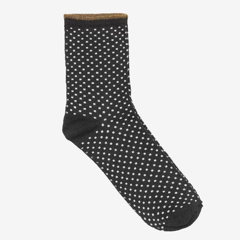 New Black Small Dot Sparkle Socks Socks