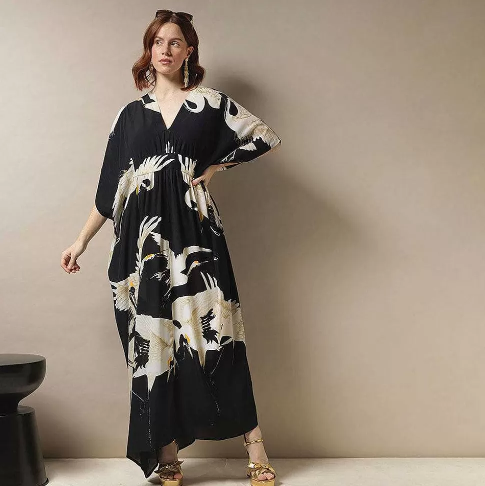 Shop Black Stork Maxi Kaftan Loungewear