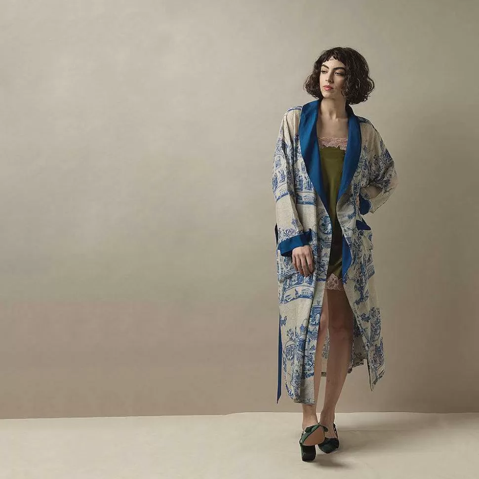 Clearance Blue Ancient Columns Gown Loungewear