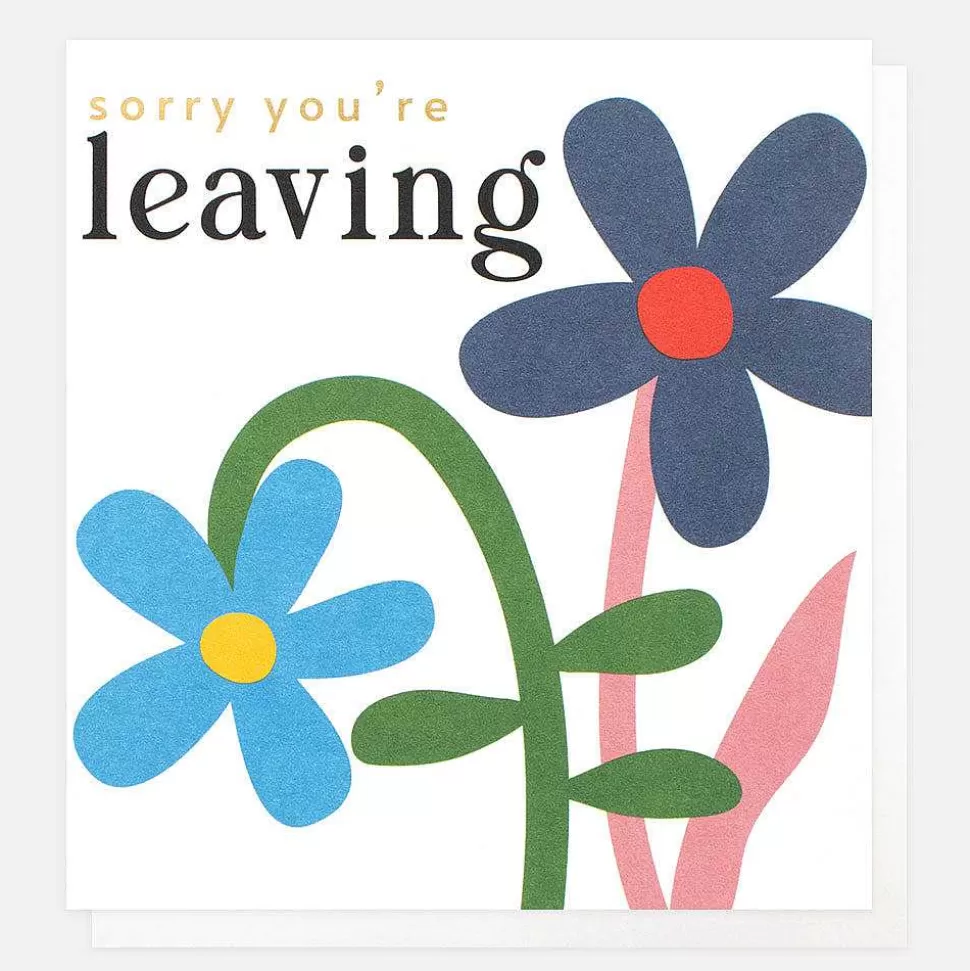 Hot Blue Daisy Sorry You Are Leaving Card Leaving Cards