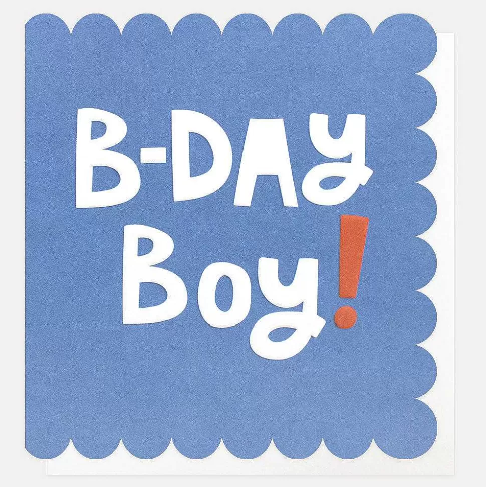 Discount Blue Scallop Birthday Card For Kids