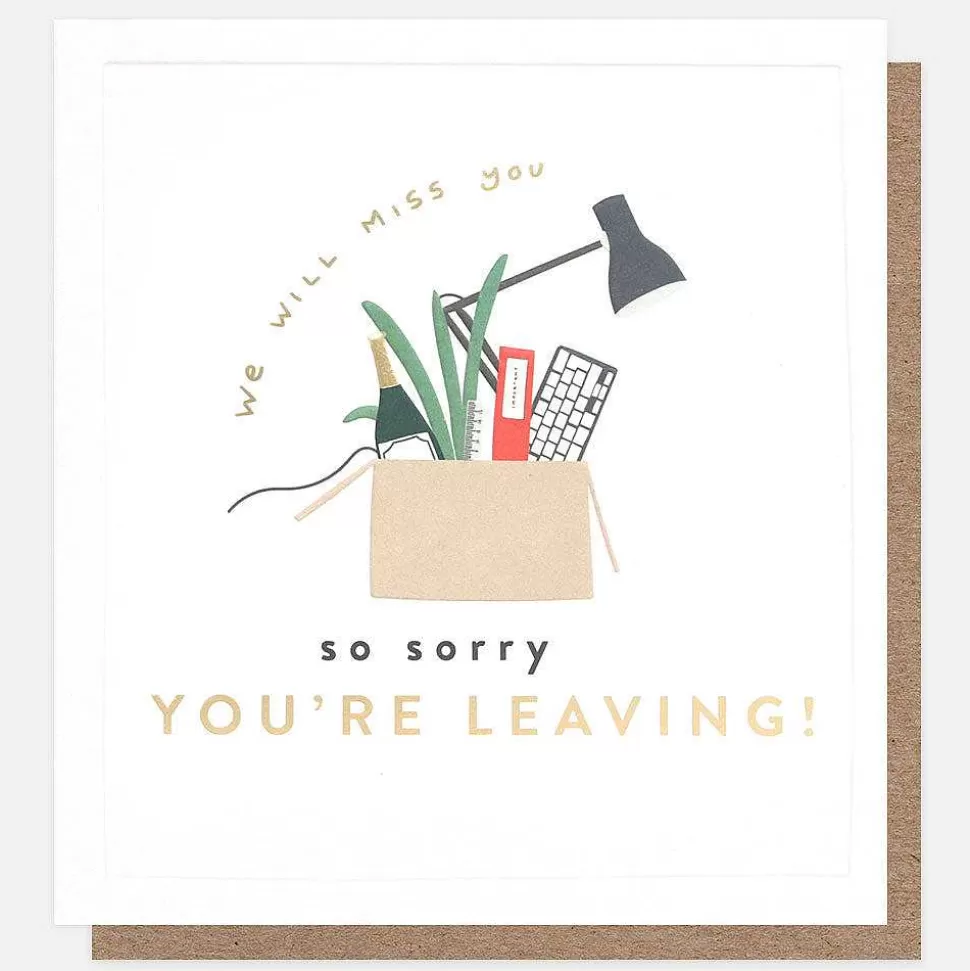 Store Box Packed Sorry You'Re Leaving Card Leaving Cards