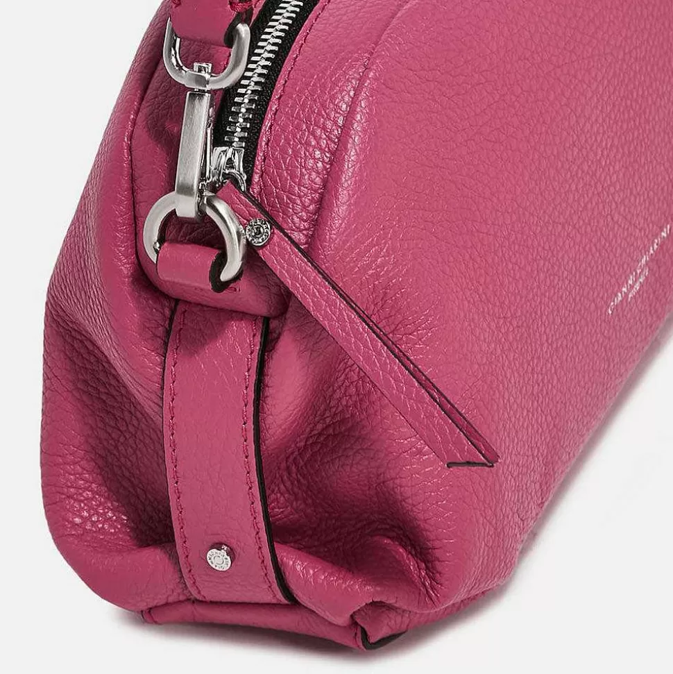 Outlet Bright Pink Leather Becka Crossbody Bag Colourful Bags