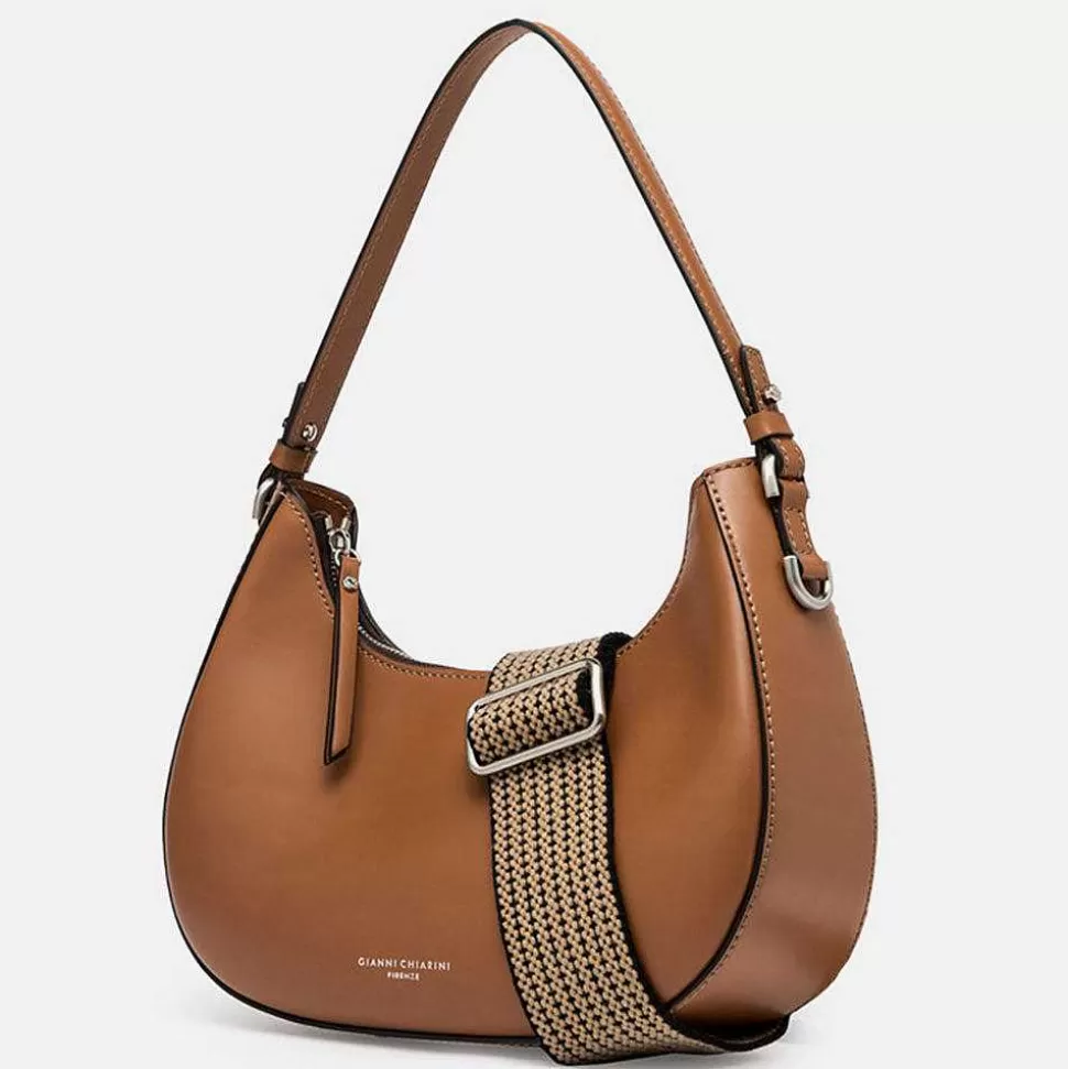 Shop Brown Leather Bianca Bag Crossbody Bags