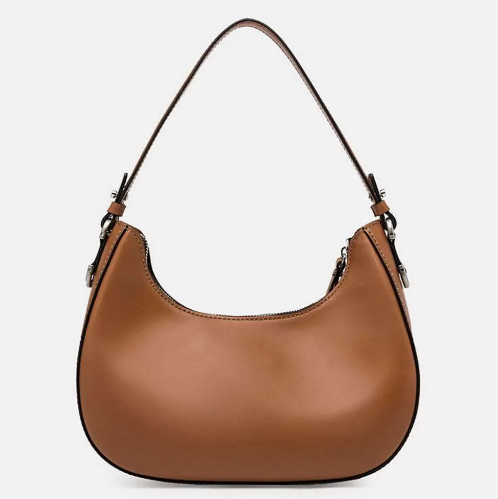 Shop Brown Leather Bianca Bag Crossbody Bags
