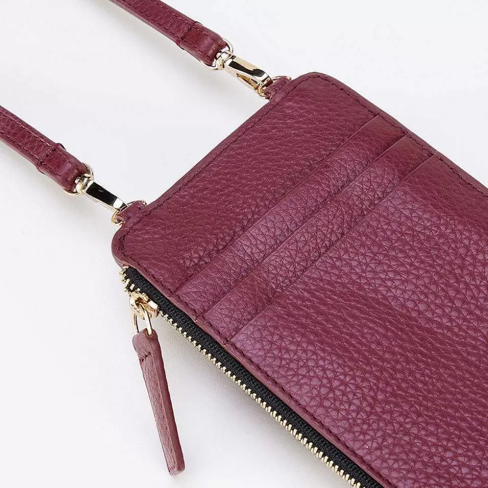 Clearance Burgundy Leather Phone Bag Phone Pouch Bags