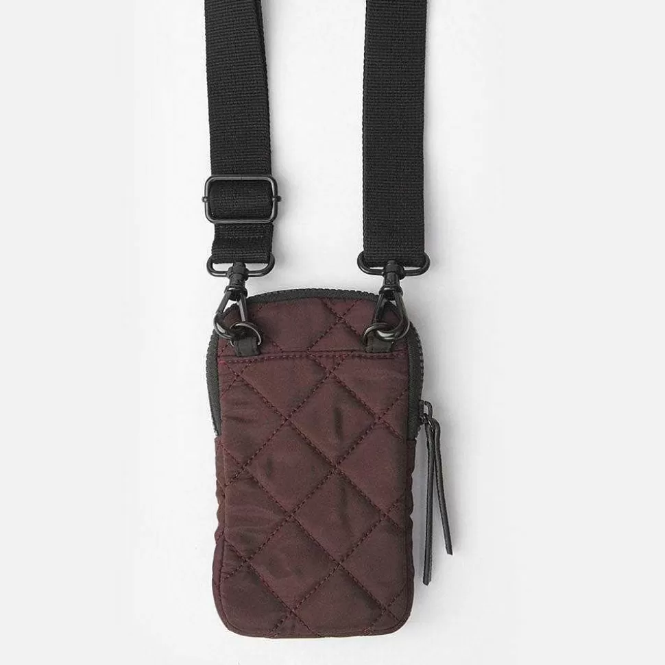 New Burgundy Quilted Phone Pouch Bag Phone Pouch Bags