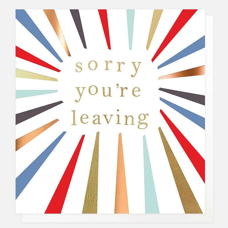 Shop Burst Sorry You'Re Leaving Card Leaving Cards