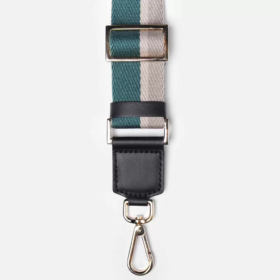 Outlet Cactus Green Stripe Webbing Handbag Strap Striped Straps