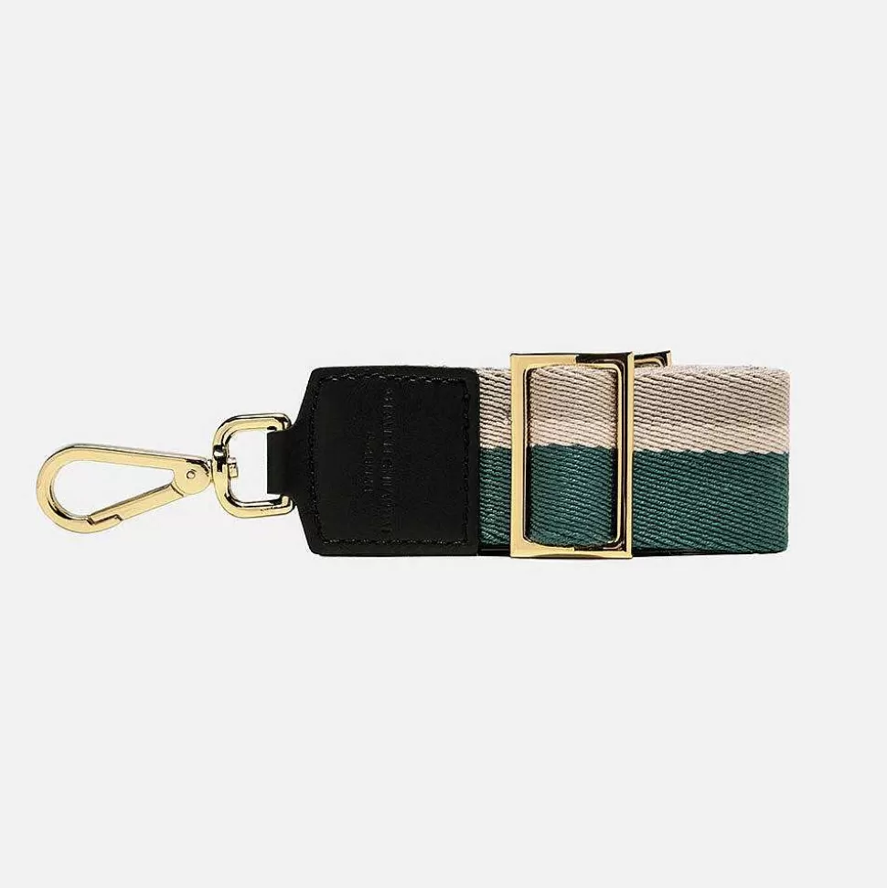 Outlet Cactus Green Stripe Webbing Handbag Strap Striped Straps