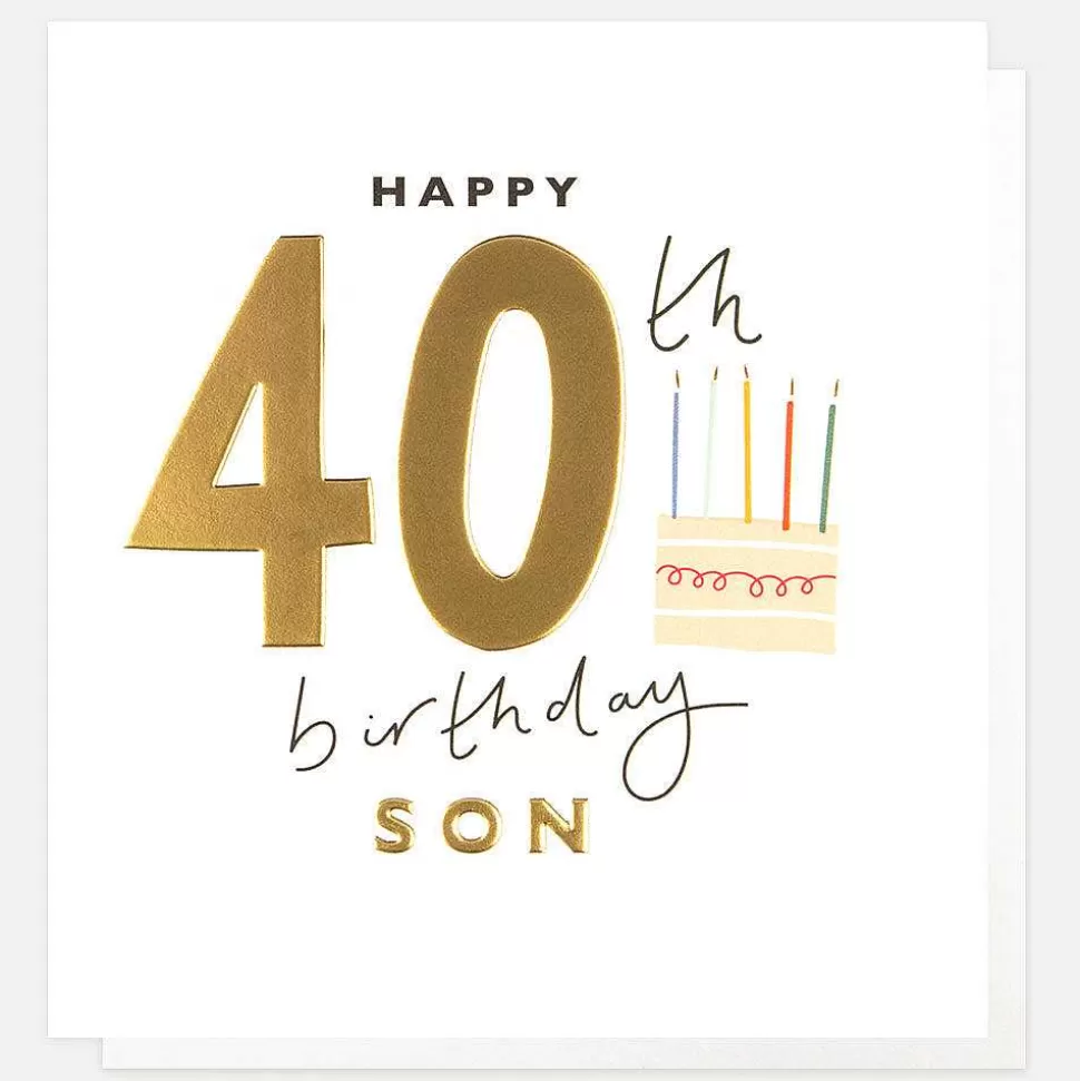 Best Sale Cake 40Th Birthday Card For Son Birthday Cards