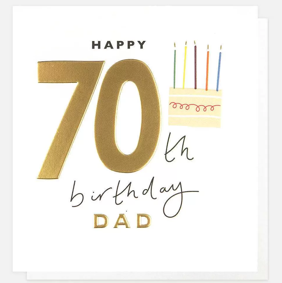 Best Sale Cake 70Th Birthday Card For Dad By Age