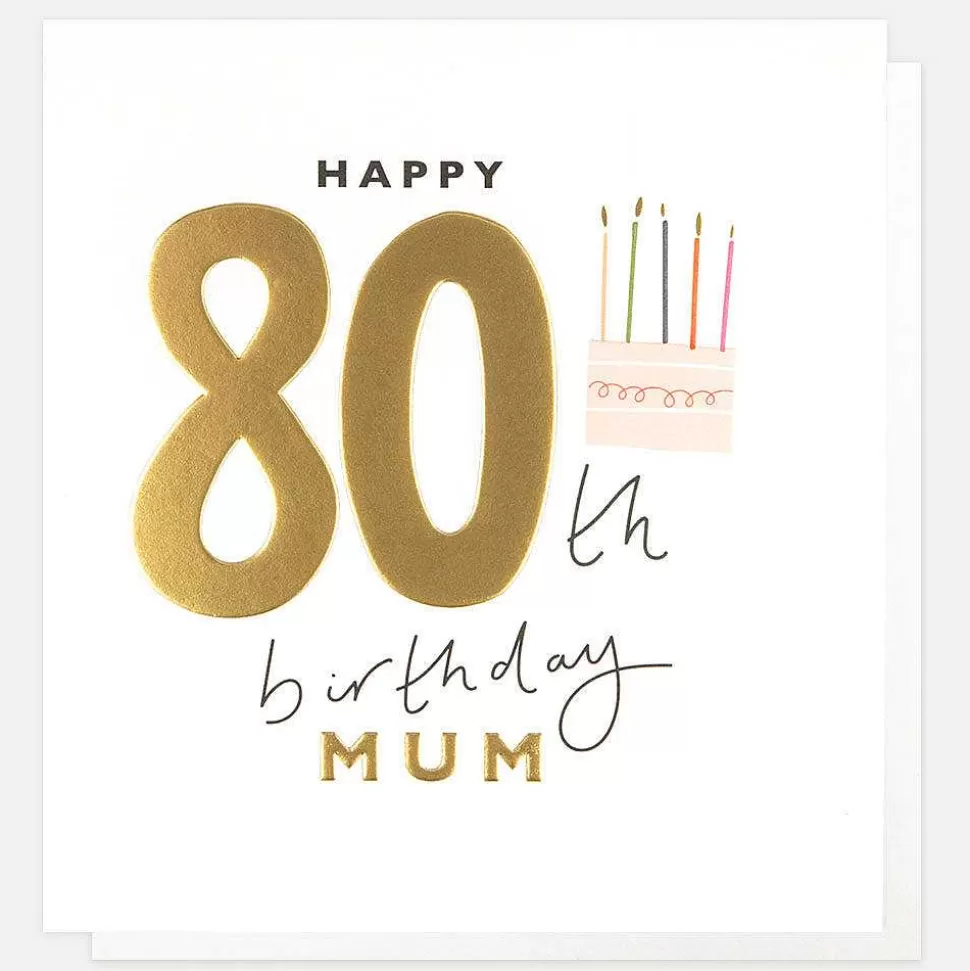 New Cake 80Th Birthday Card For Mum By Age
