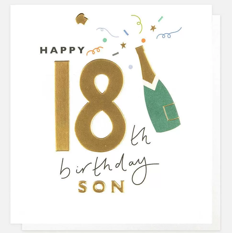 Discount Champagne 18Th Birthday Card For Son New Cards