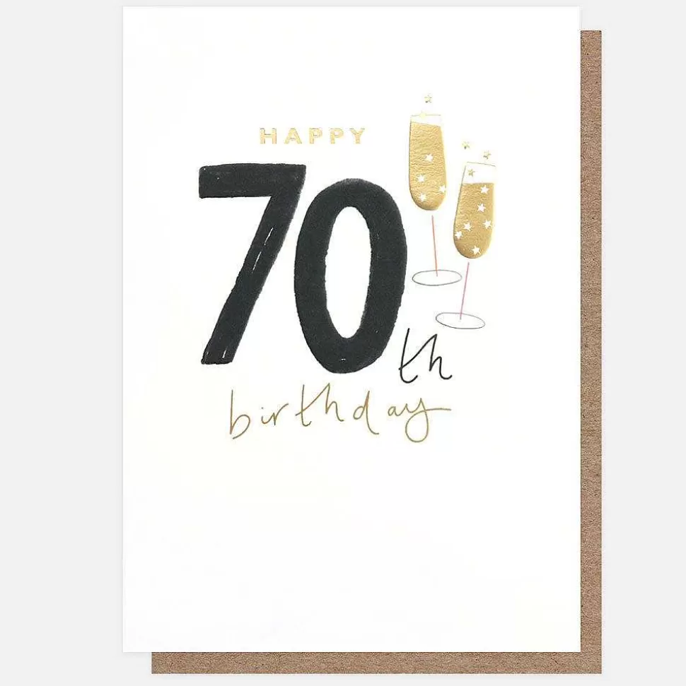Cheap Champagne 70Th Birthday Card By Age