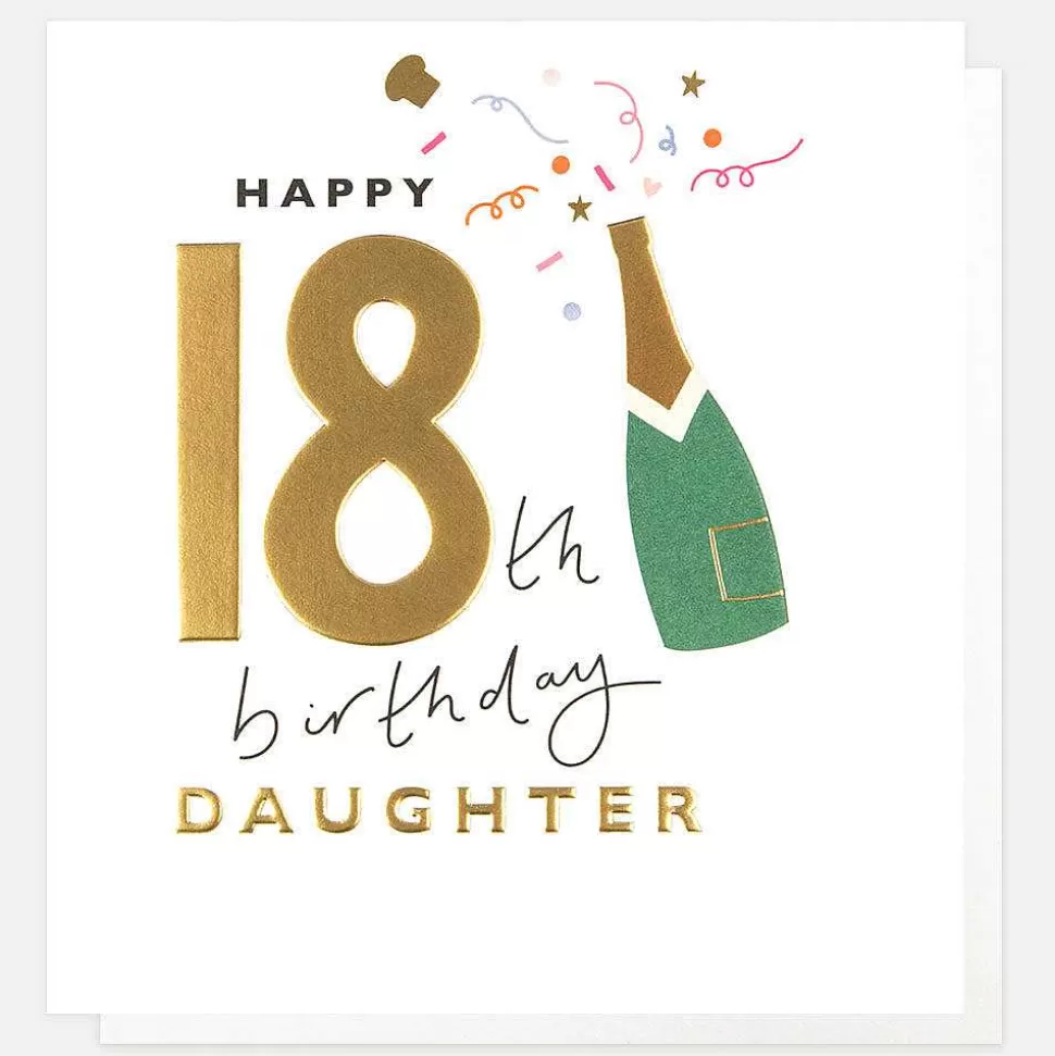 Cheap Champagne Bottle 18Th Birthday Card For Daughter Female Relation