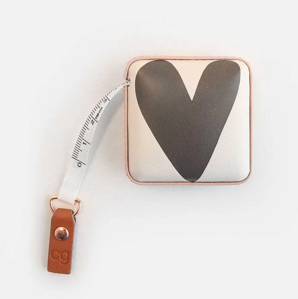 Discount Charcoal Hearts Tape Measure 1.5M Home Office