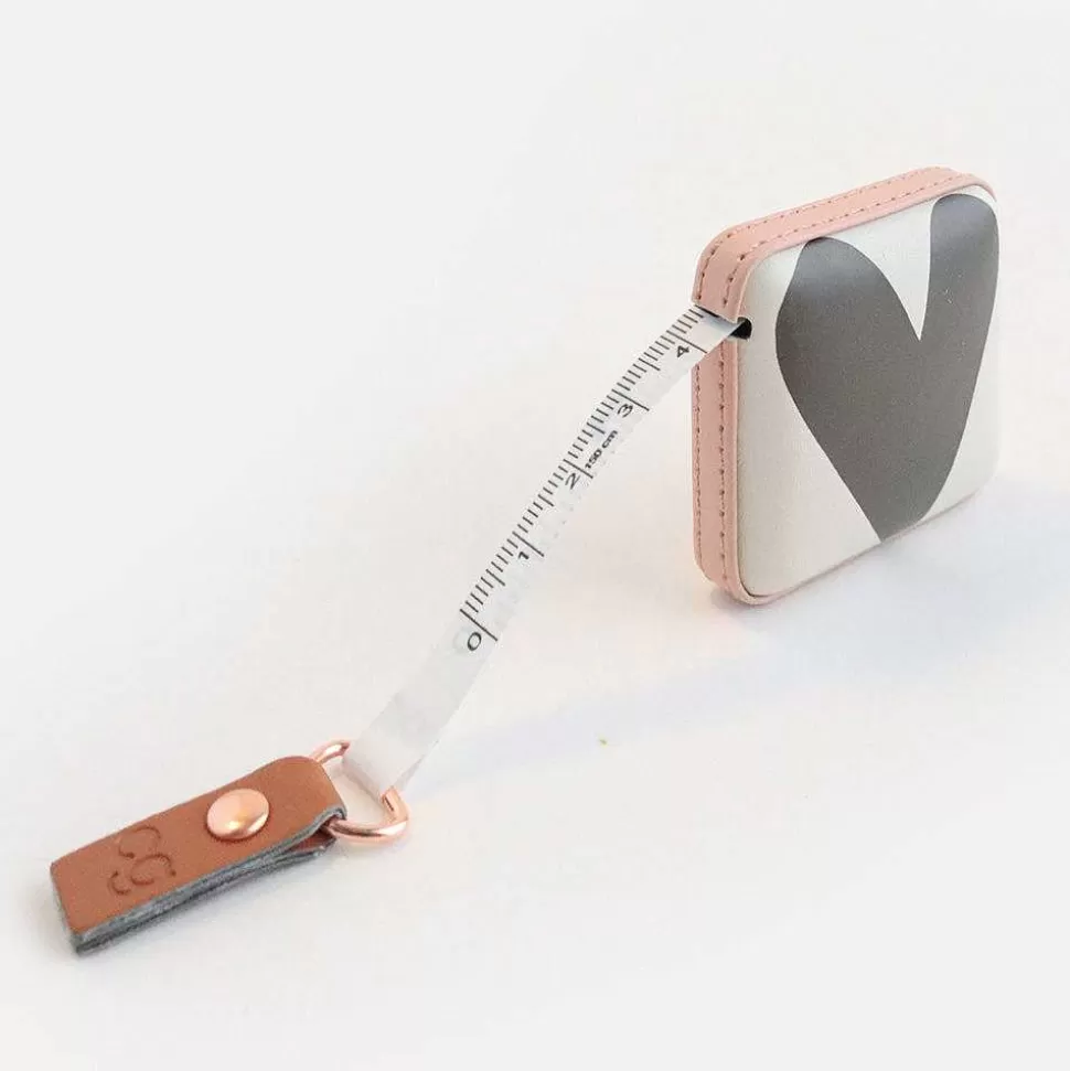 Discount Charcoal Hearts Tape Measure 1.5M Home Office