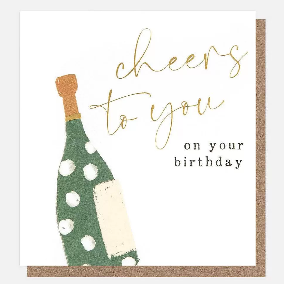Cheap Cheers To You Spotty Bottle Birthday Card For Them