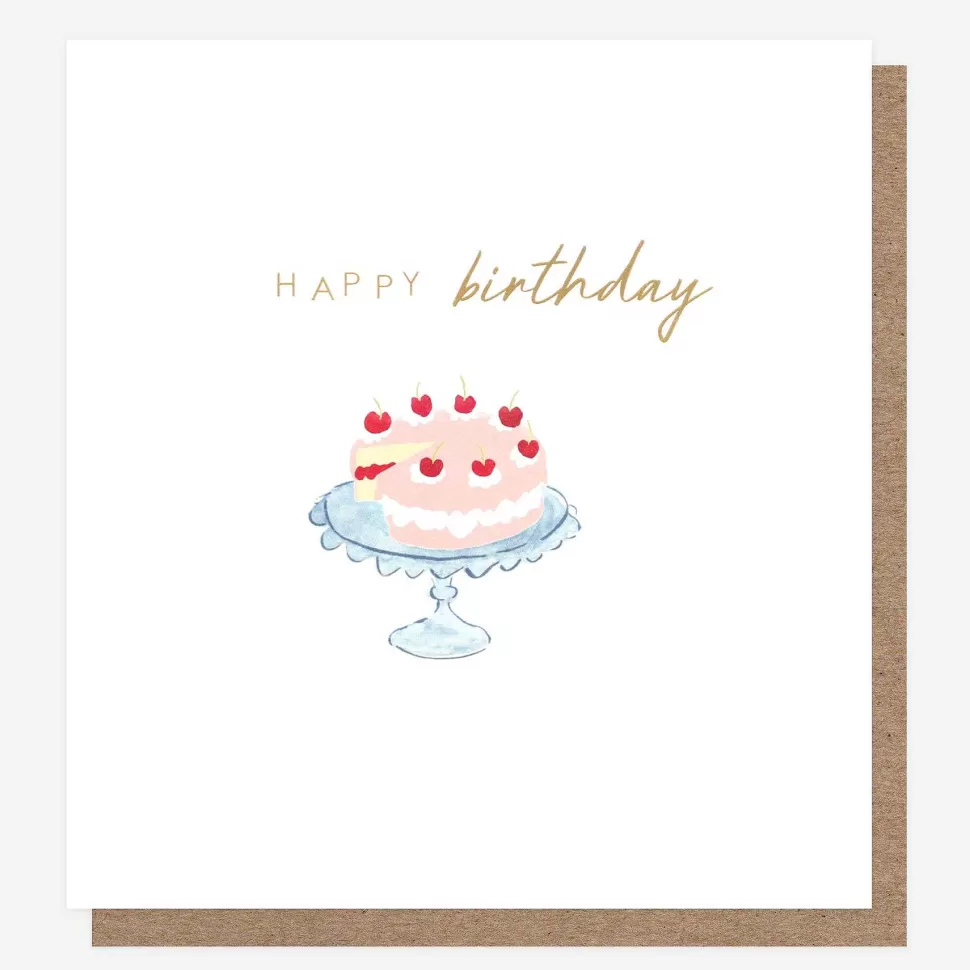 Fashion Cherry Cake Birthday Card For Her
