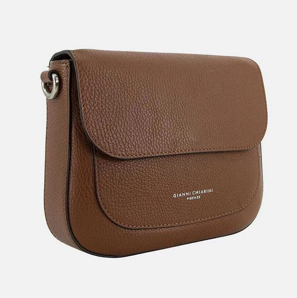 Fashion Choc Leather Ally Flap Bag Shoulder Bags