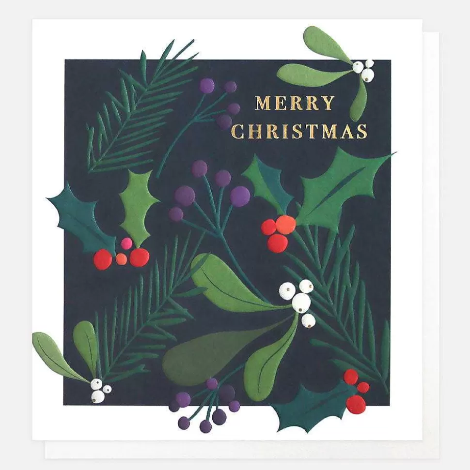Hot Christmas Foliage Charity Christmas Card Pack Of 8 Christmas Cards