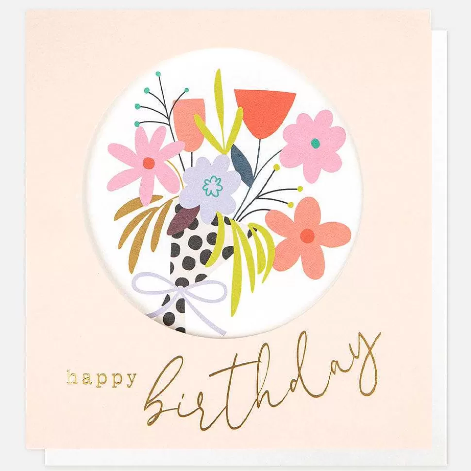 Flash Sale Colourful Floral Bouquet Birthday Card New Cards