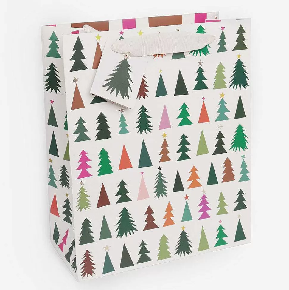 Cheap Colourful Trees Large Christmas Gift Bag Christmas Gift Wrap