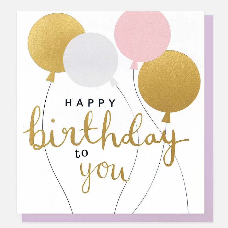 Hot Confetti Balloons Birthday Card For Her