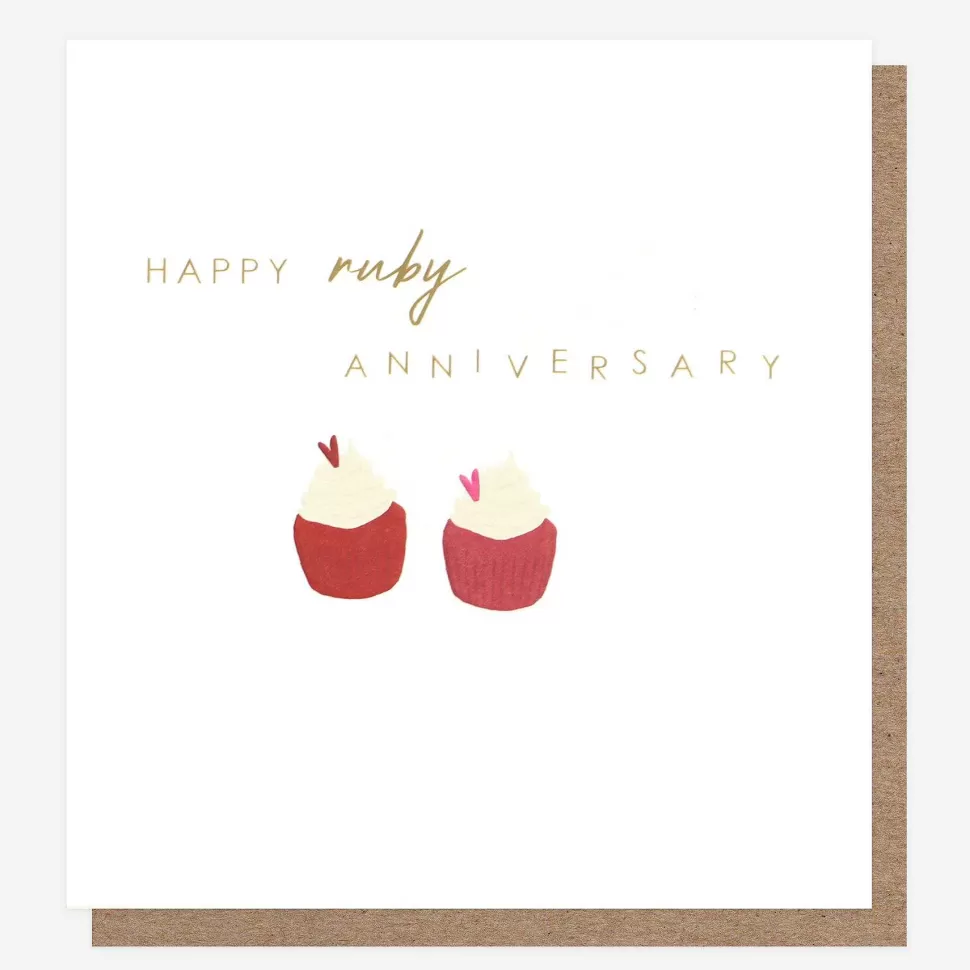 Flash Sale Cupcakes Ruby Anniversary Card Anniversary Cards