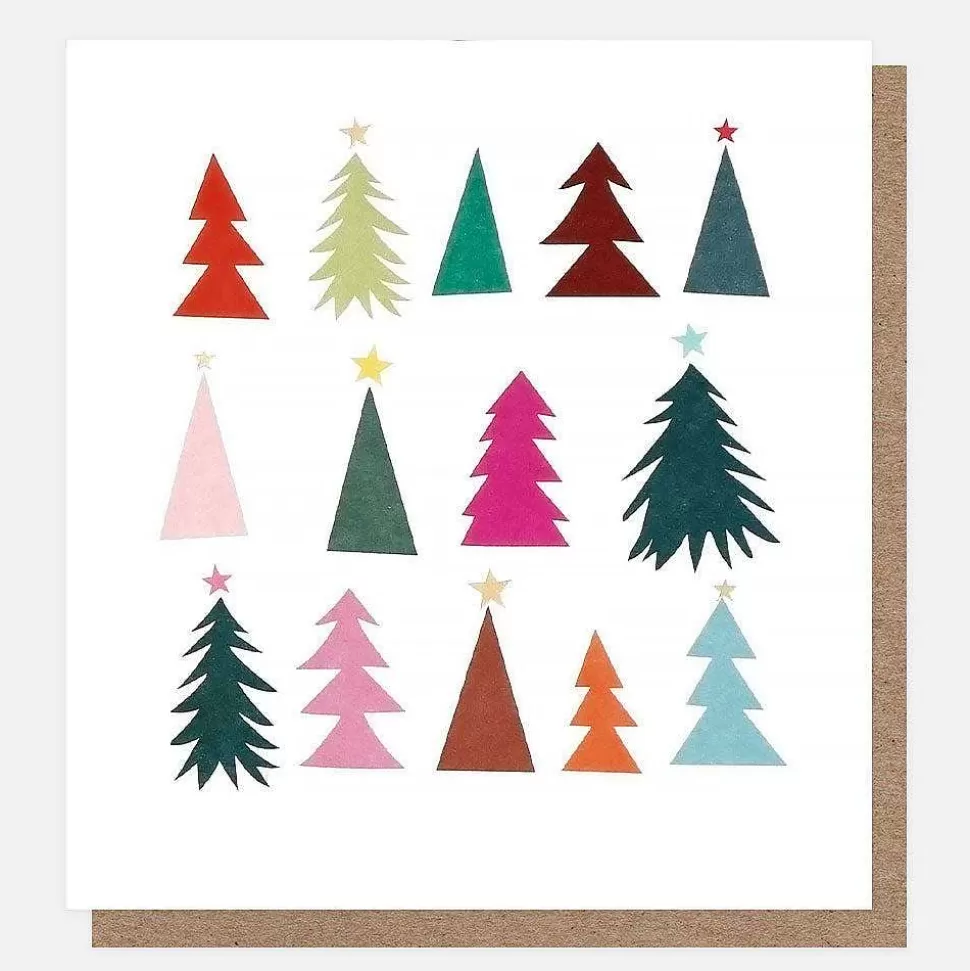 Best Cut Out Trees And Bunting Charity Christmas Cards Pack Of 8 Christmas Cards