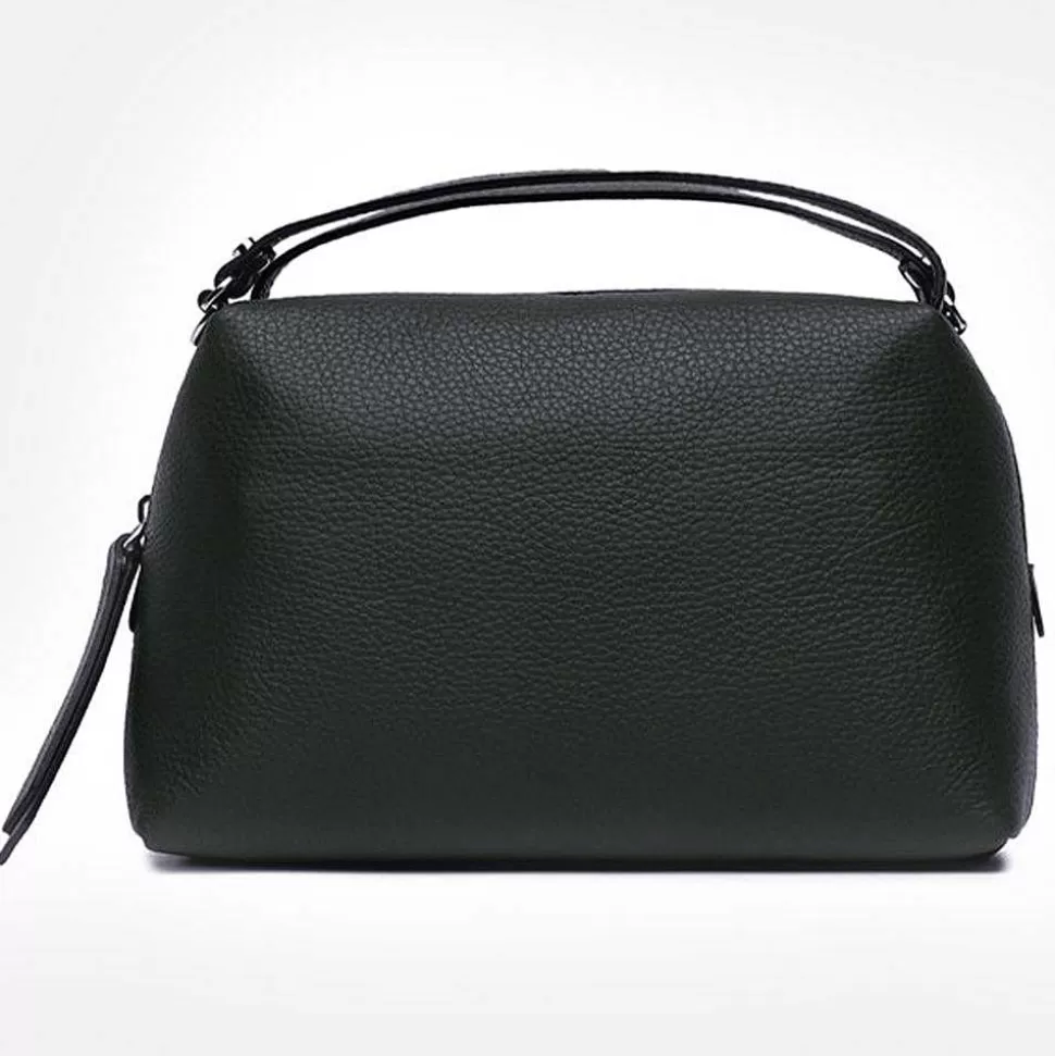 Best Sale Deep Green Leather Large Alifa Bag Colourful Bags