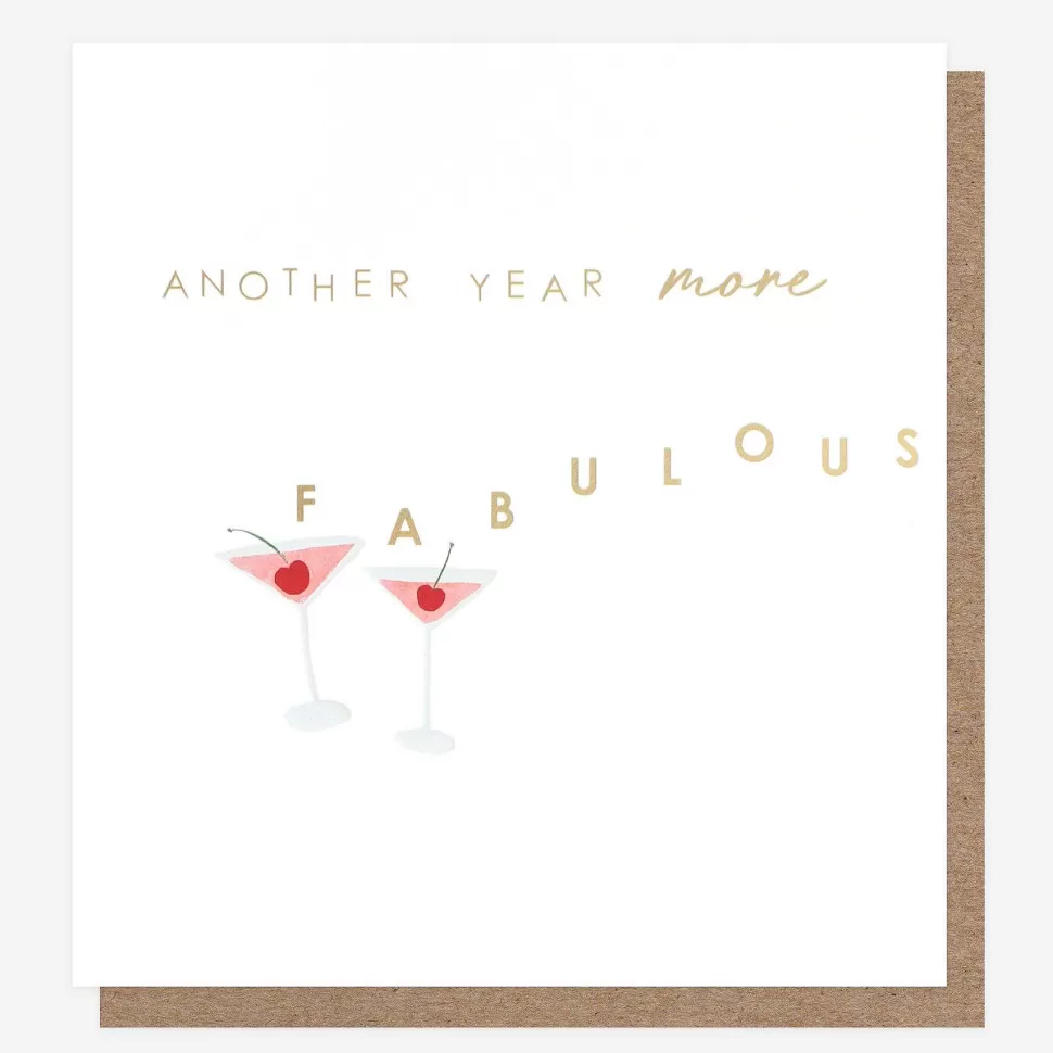 Hot Fabulous Cocktails Birthday Card For Her