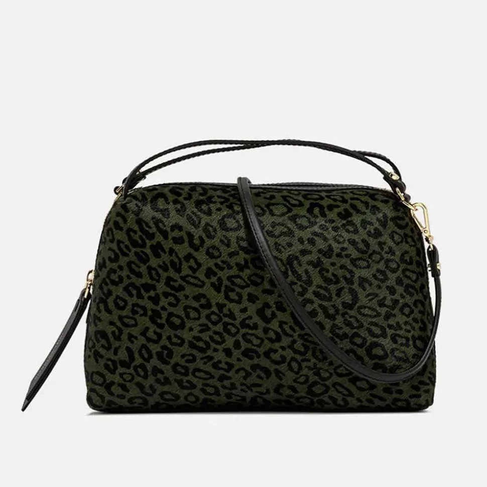 Fashion Field Green Leopard Small Alifa Bag Crossbody Bags