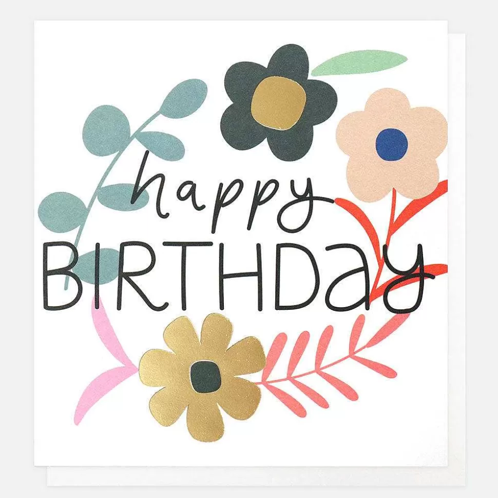Discount Floral Happy Birthday Card For Her
