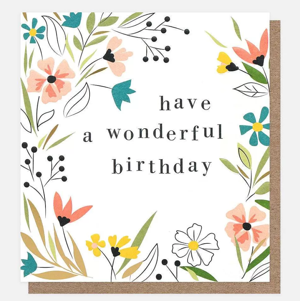 New Florals Have A Wonderful Birthday Birthday Card For Her